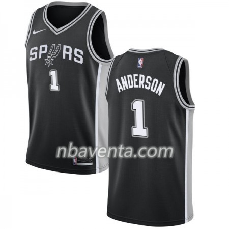 Camiseta Hombre San Antonio Spurs Kyle Anderson 1 Nike 2017-18 Negro Swingman Camiseta Hombre San Antonio Spurs Kyle Anderson 1 Nike 2017-18 Negro Swingman